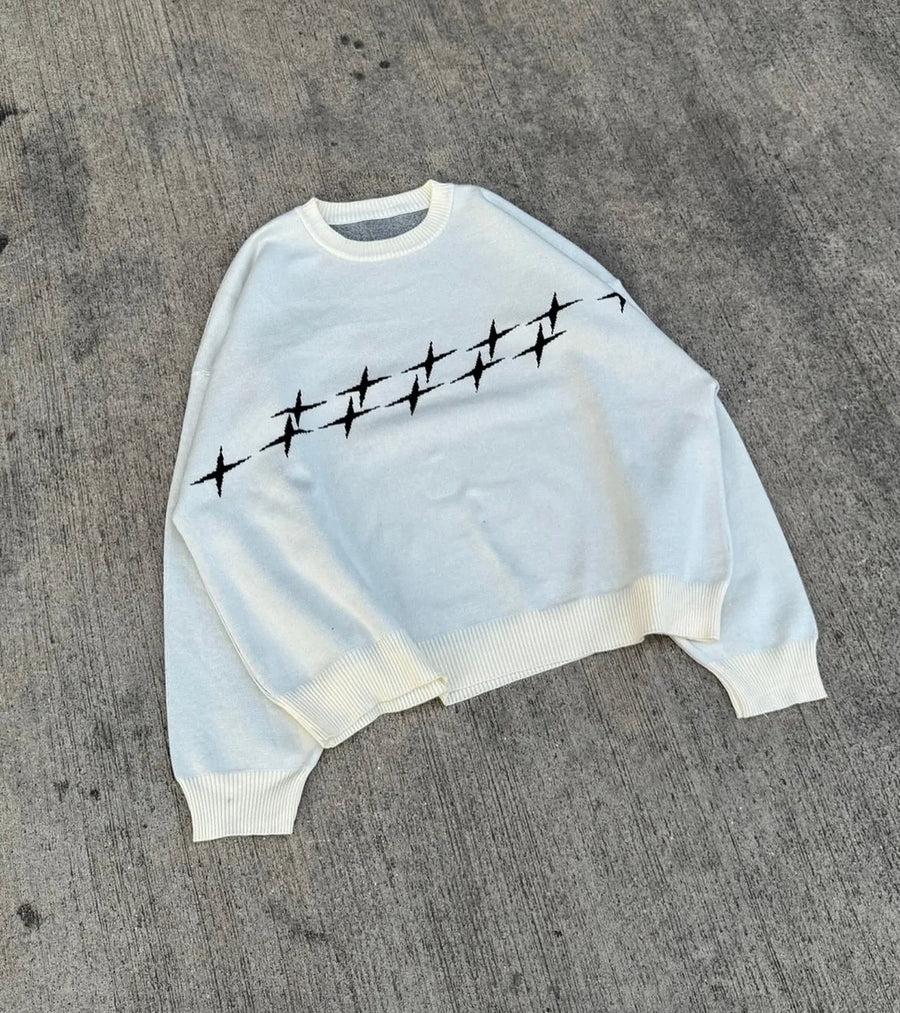 Knitted sweater produced for a clothing brand